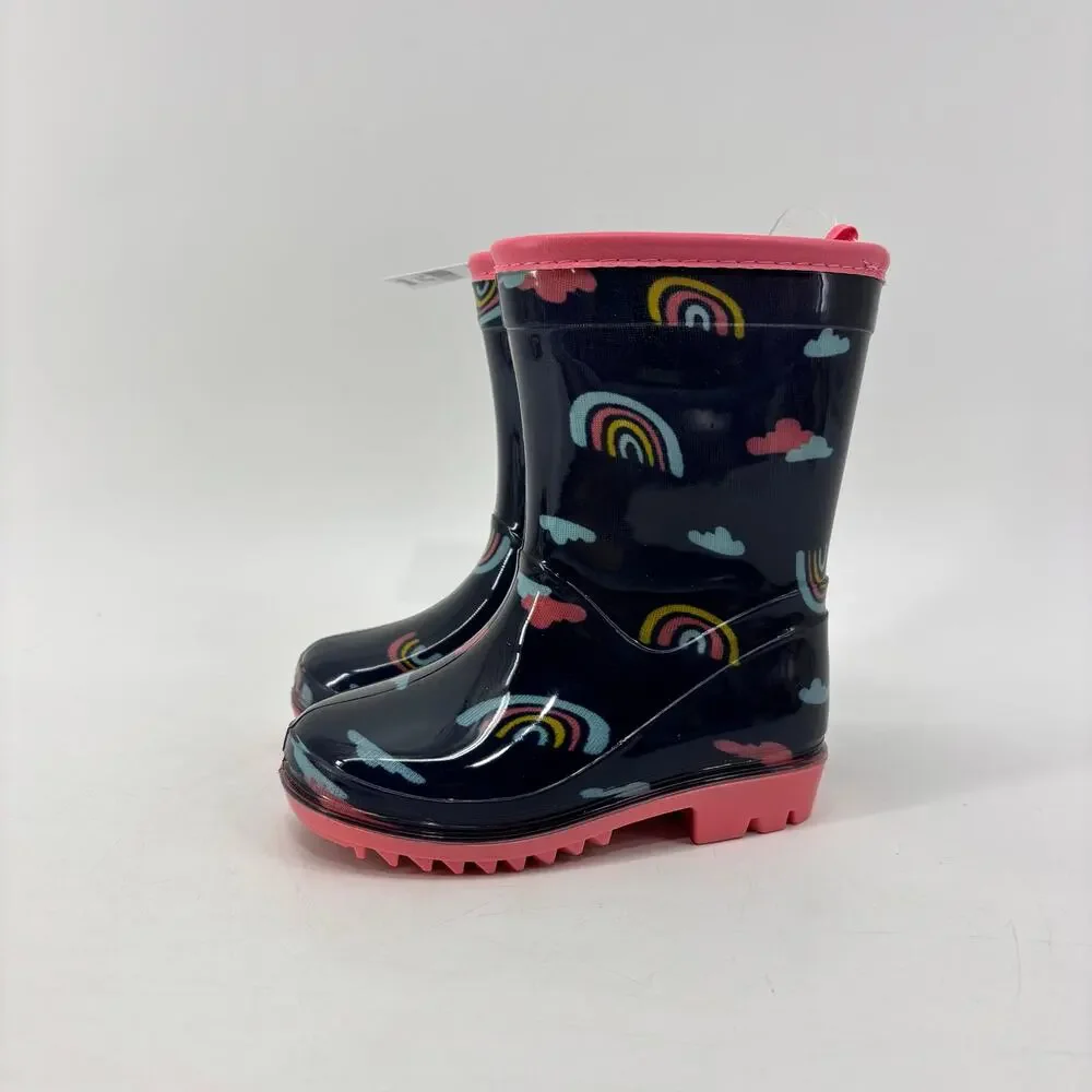 Carter's Size 6 Sherry Rainbow Boots Toddler Pink Navy Blue